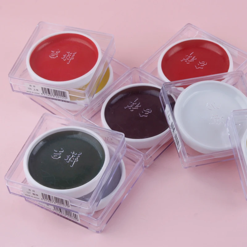 

1pc Japan Imported KISSHO 60 Colors Auspicious Ceramic Plate Color Monochrome Professional Solid Watercolor Art Supplies