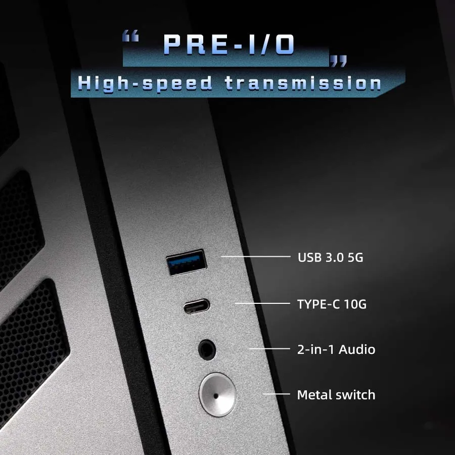 메카닉 마스터 컴퓨터 케이스, C34Plus 데스크탑 유닛 박스, 측면 투명, 유연하고 편리한 알루미늄 PC 큐브, 미니 조립