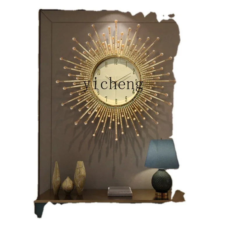 

XL Wall Clock Living Room Dining Room High-End Luxury Decorative Clock Atmospheric Fashion Clock Wall Hanging
