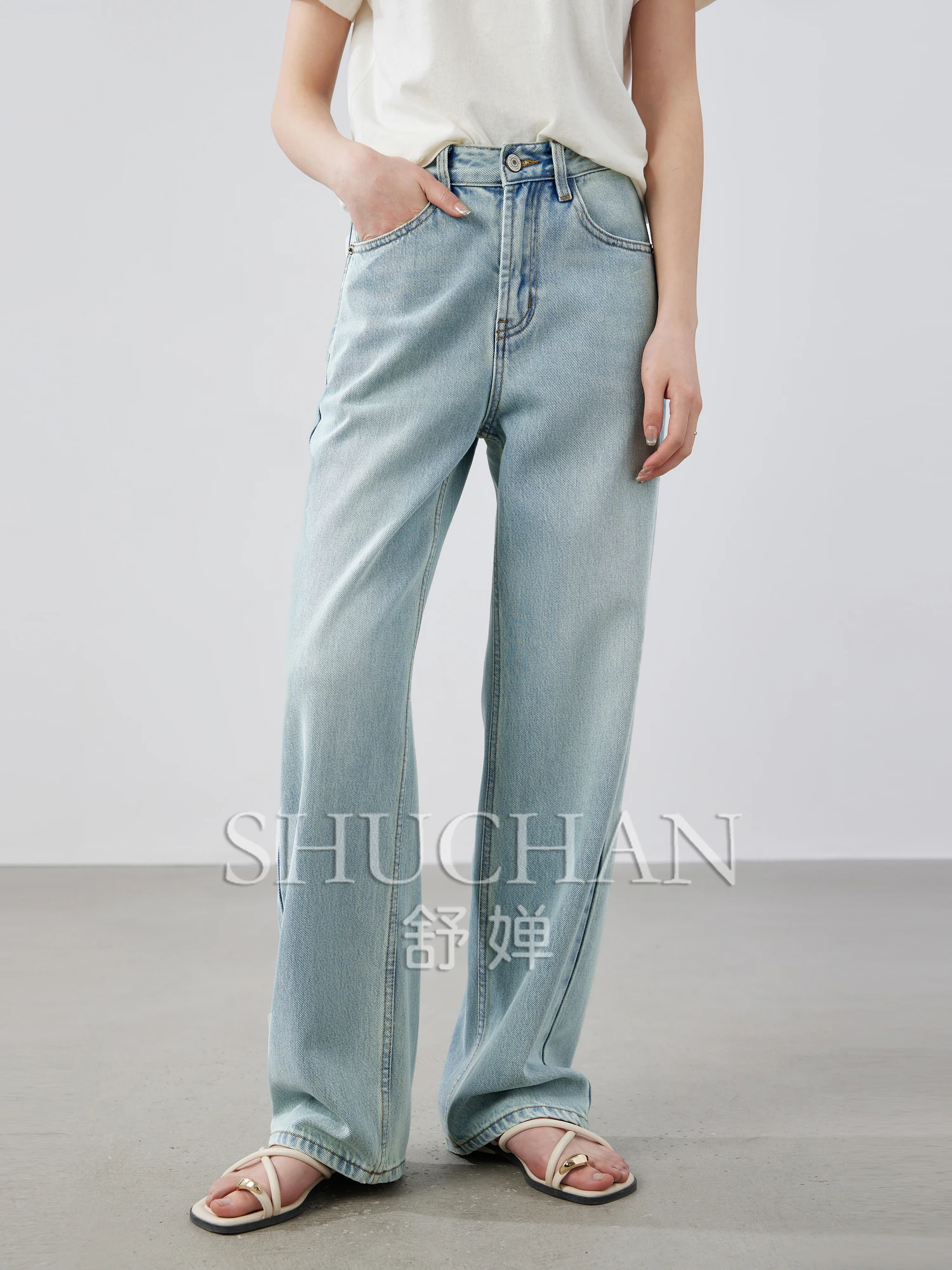 

2024 summer jeans women COTTON Acetate lyocell streetwear women high waisted jeans pantalones vaqueros mujer