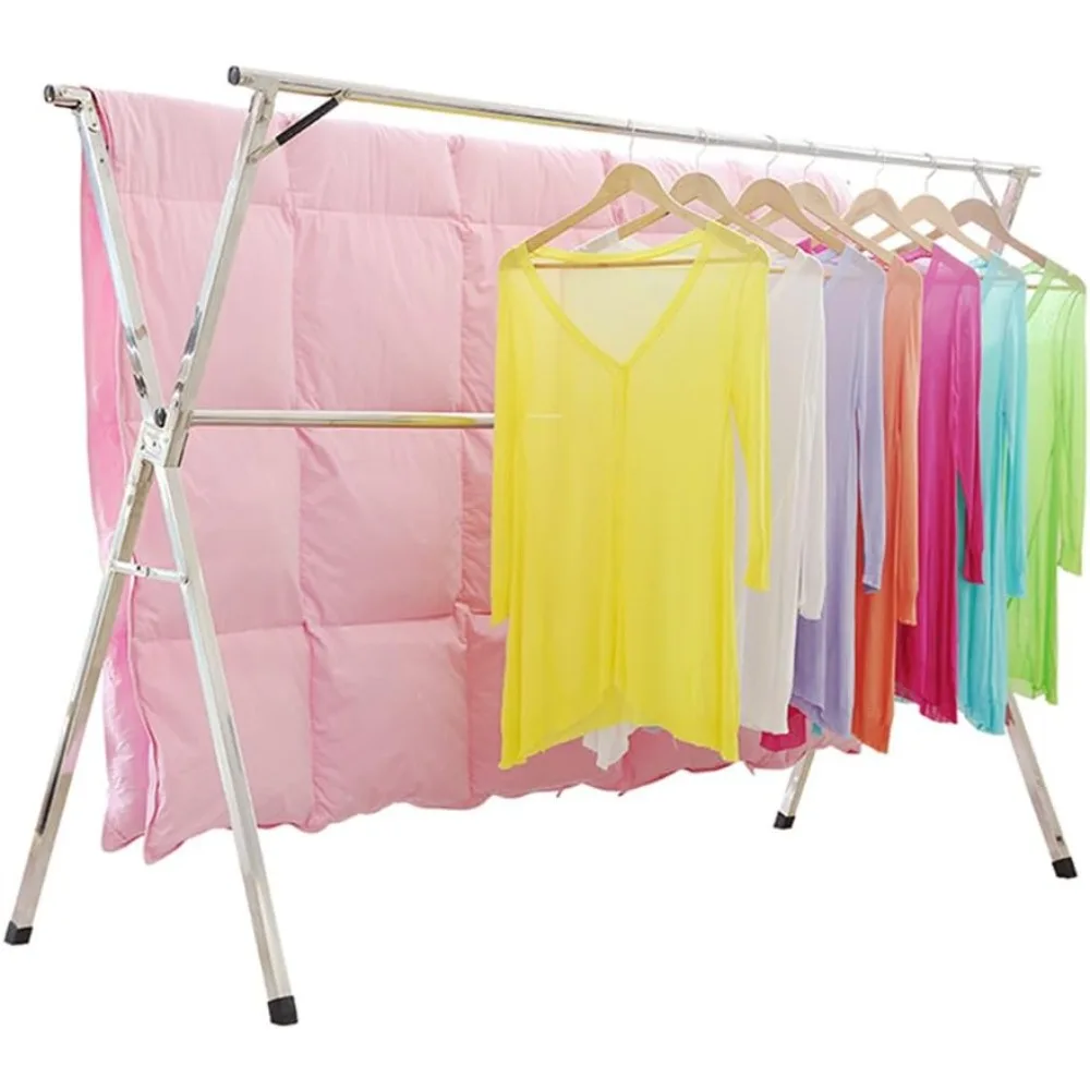 Clothes Drying Rack Collapsible, Heavy Duty Laundry Dryer Racks Foldable, Space Saving for Indoor Outdoor, Hanging Garment 1