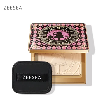 ZEESEA-컴팩트 파운데이션 파우더, 내추럴 라이트 커버리지, 매트 소프트, 방수, 오일 컨트롤 세팅 파우더