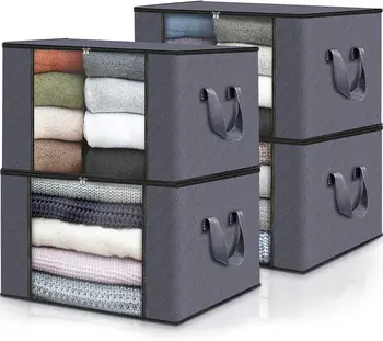 1/3pc Borsa portaoggetti per vestiti di grande capacità Borse portaoggetti pieghevoli per coperte Contenitori portaoggetti per organizzare i vestiti dell'armadio della camera da letto 1