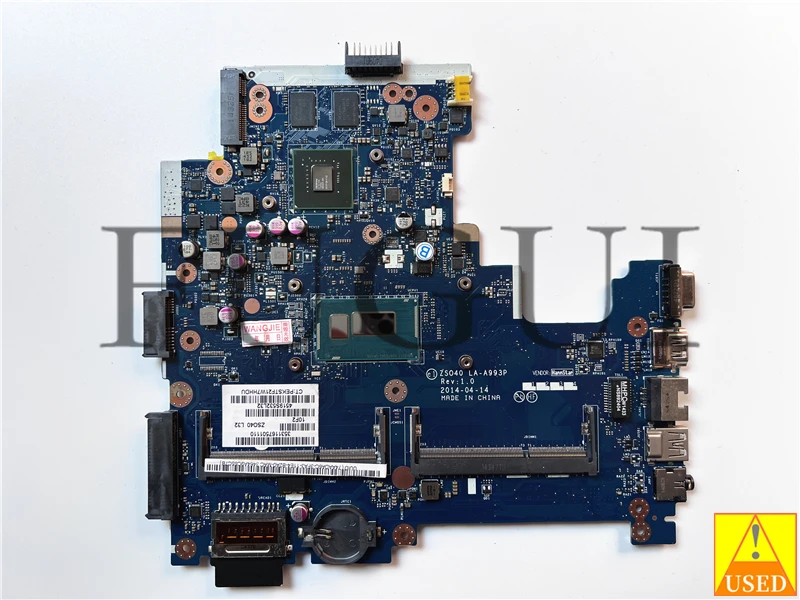 

USED Laptop Motherboard LA-A993P FOR 240 G3 with SR1EN i3-4030U Fully Tested 100% Work