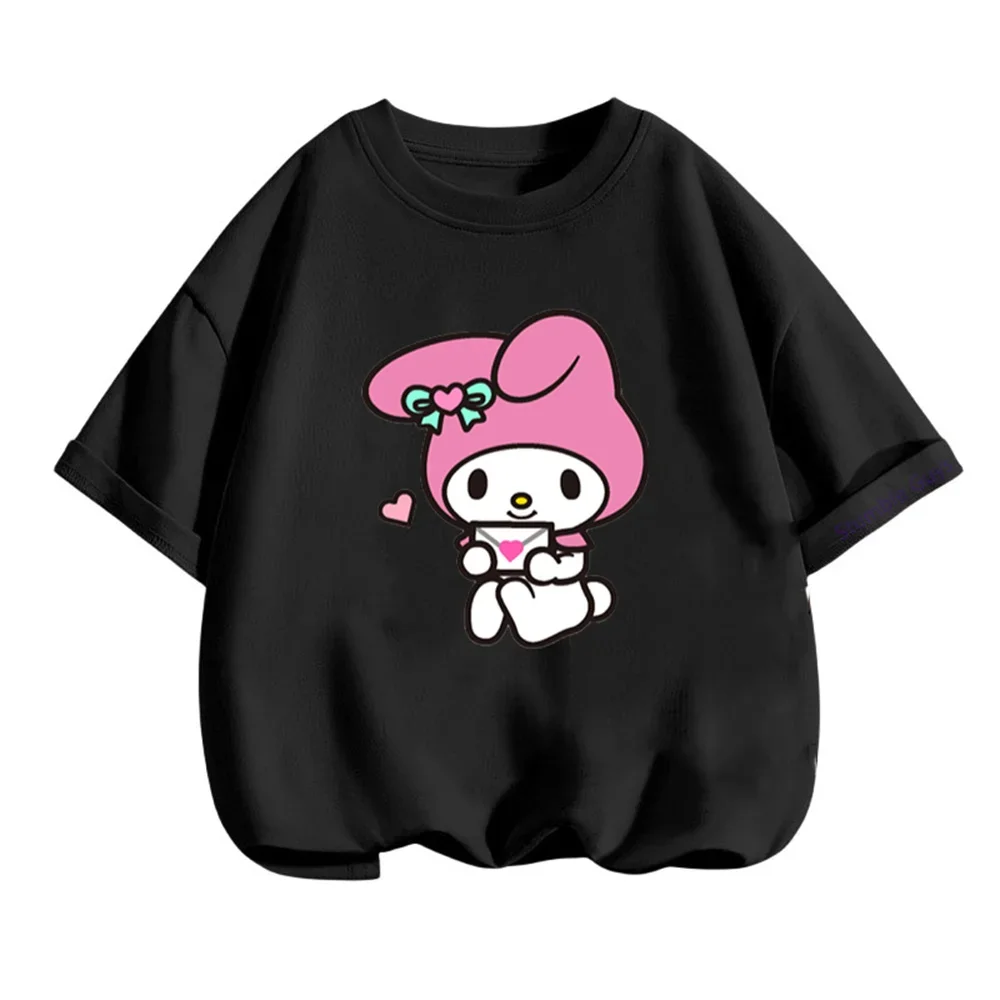 2024 New Anime Cartoon Summer My Melody 3-14y Kids Clothing Kids Girls Fashion T Shirt Casual Teen Tops 3