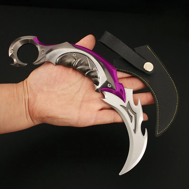 22cm Valorant Weapon Melee Reaver Karambit Knife Samurai Sword Weapon Model Game Peripheral Detachable Ornament Toys Gifts Boys 3