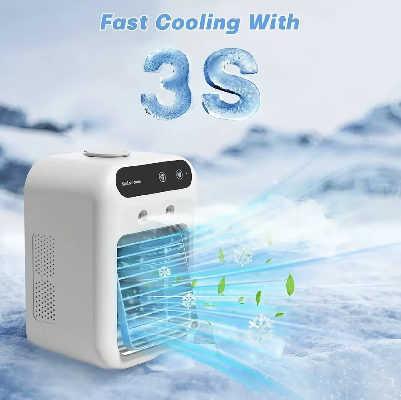 Raffrescatore Portatile per Dormitorio con Umidificazione, Ventilatore Elettrico, Raffrescatore d'Aria Mobile da Tavolo per Piccoli Condizionatori Domestici - Image 2