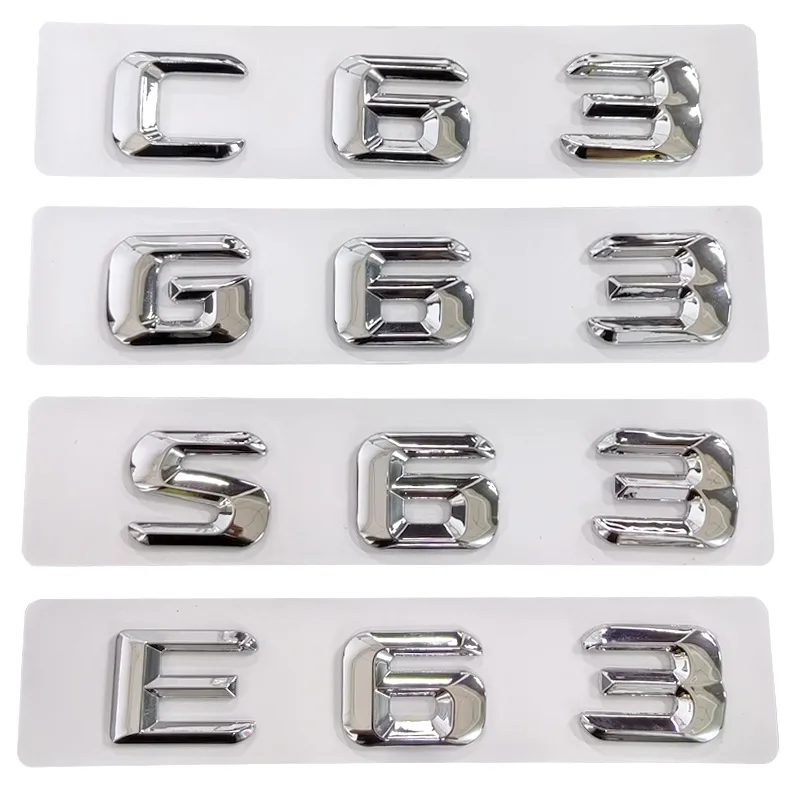 

3d Chrome Letters For Car Mercedes S63 G63 C63 E63 AMG W205 W204 W213 W212 W222 W221 W463 Trunk Badge Emblem Logo Accessories