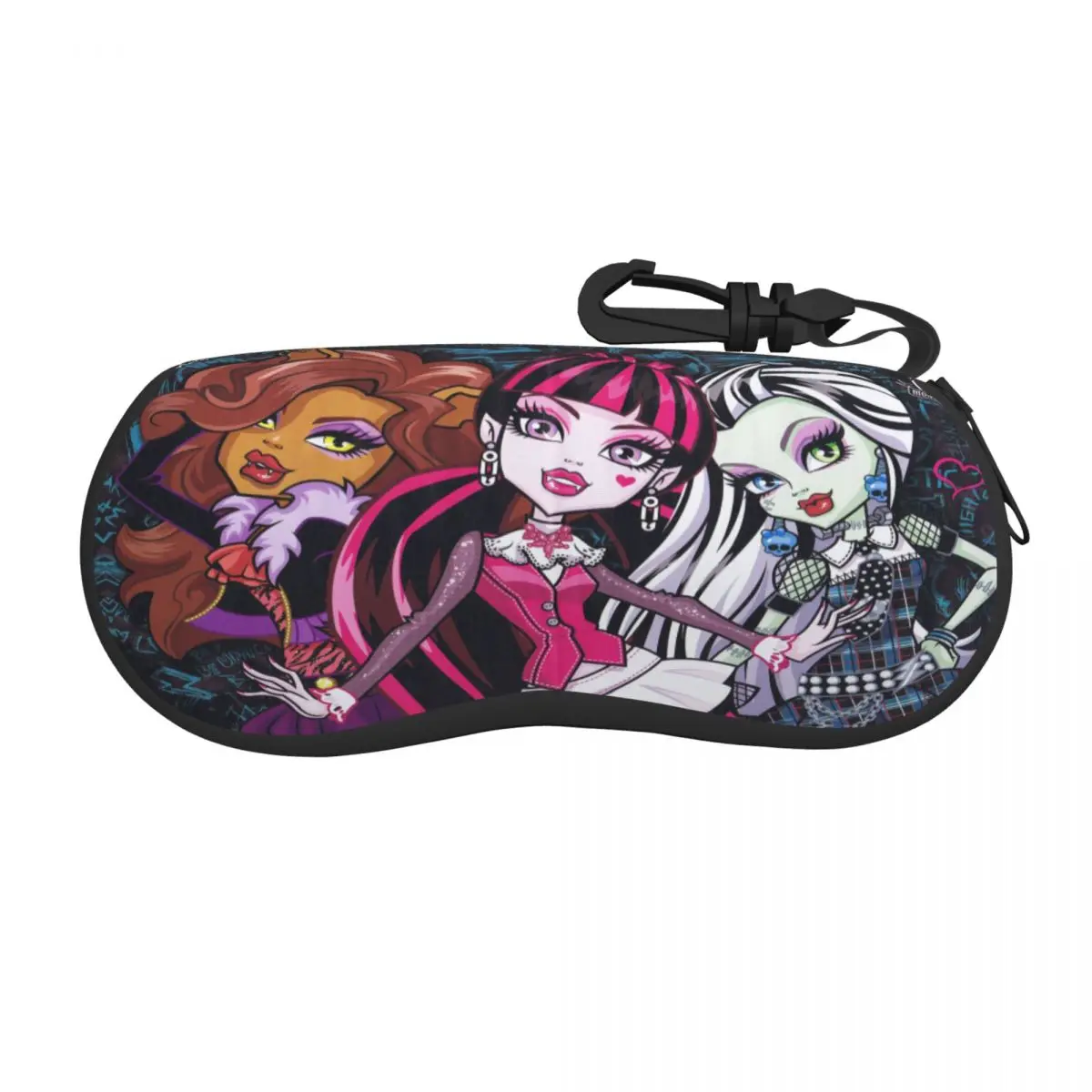 Kawaii Girl Glasses Case Uomo Donna Travel Draculaura Monster High Glasses Box Print Occhiali Da Sole Box