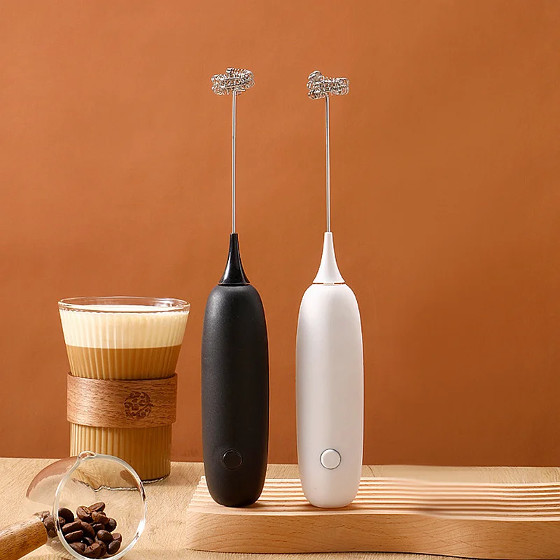 Milk Frother Egg Beater Electric Milk Frother Handheld Cappuccino Maker Coffee Foamer Chocolate Stirrer Mini Portable Food Blender Kitchen Whisk Tool