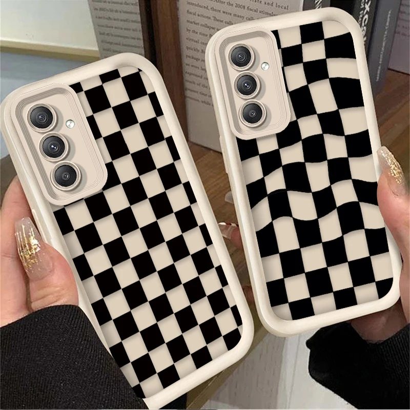Stylish Black and White Checkered Phone Case