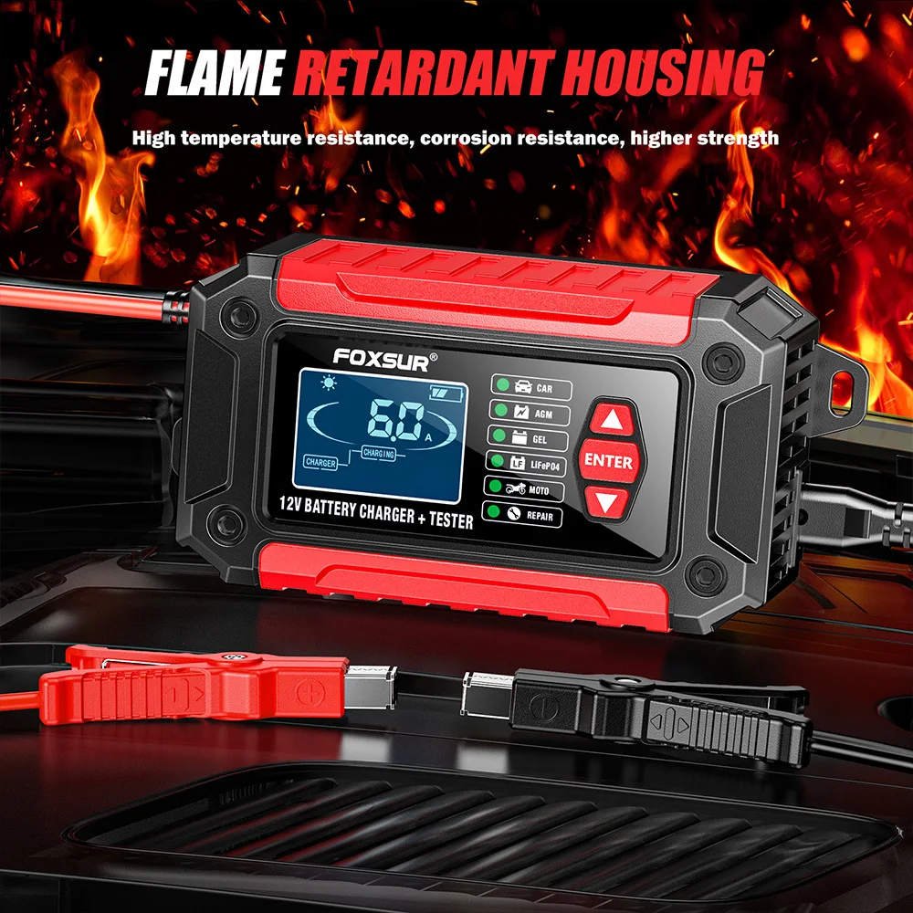 Multi-Functional 12V Charger with Battery Testing