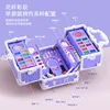 Kids Cosmetics Toy Set Washable Girl Makeup Toy Game Set Princess Christmas And New Year Gift Lipstick Eye Shadow Makeup Box Set 2