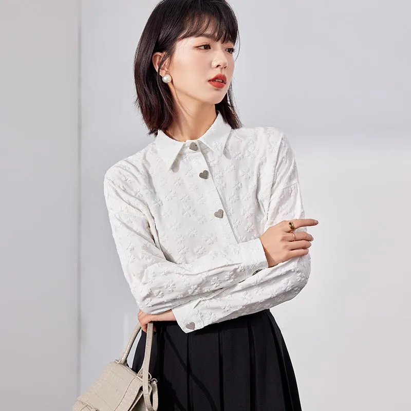 

Ladies Korean Fashion Casual Shirts Blouse Women Tops Woman Button Up Shirt Female Girls Long Sleeve Blouse Py6204