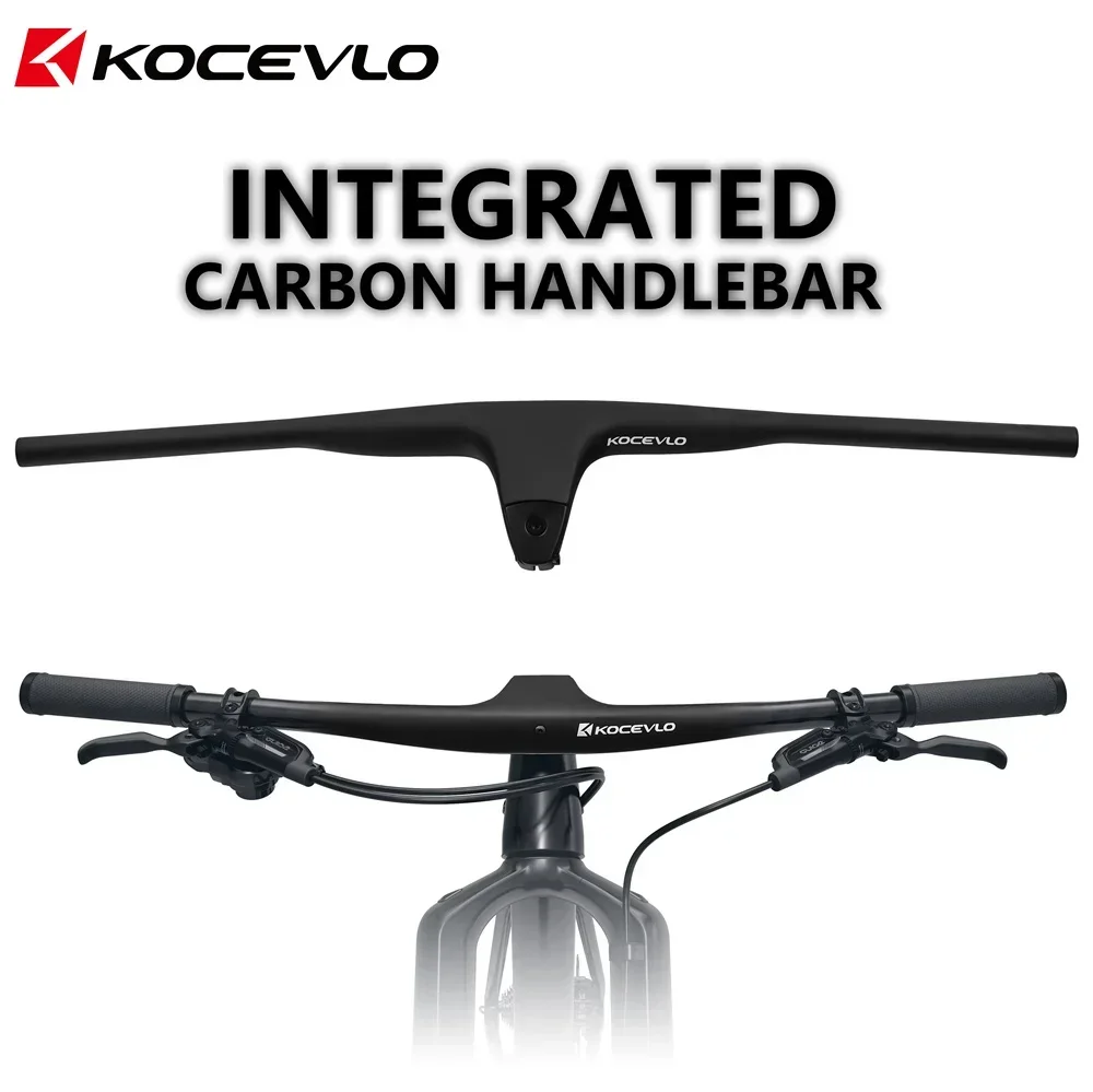 KOCEVLO MTB Carbon Handlebar Negative 17° 50 90MM Efficient Integrated Handlebar MTB XC Marathon 740MM, carbon lightweight construction negative angle design efficient integrated structure MTB XC Marathon precise control 740MM length