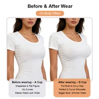 2024 Round Shape Silicone Fake Breast Forms Push Up Seamless One Piece Bra for Crossdresser Shemale Drag Queen Large 2 In 1 - Image 4