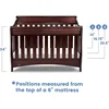 4-in-1 Convertible Baby Crib, Black Cherry Espresso 5