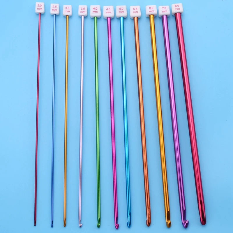 46 Pcs Tunisian Crochet Hook Set Include Plastic Cable Afghan Crochet Hook  And Tunisian Afghan Aluminum Knitting Needles - AliExpress