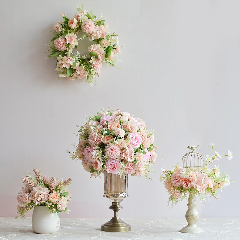 

Искусственные декоративные цветы, птичья клетка, Цветочная композиция в горшке, свадебная гирлянда для невесты, центральный элемент стола, цветочное украшение