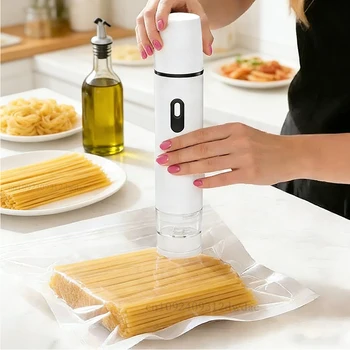 Air Vacuum Pump Automatic Food Sealing Air Pump USB Rechargeable Sealer Pump For Food Handheld Dry/wet Food Sealer Pump 1