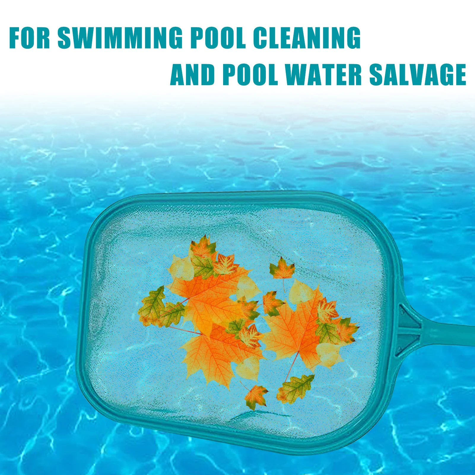 

Скиммер для бассейна с телескопической палочкой, сетка для удаления листьев, прудов, инструменты для очистки мусора, аксессуары