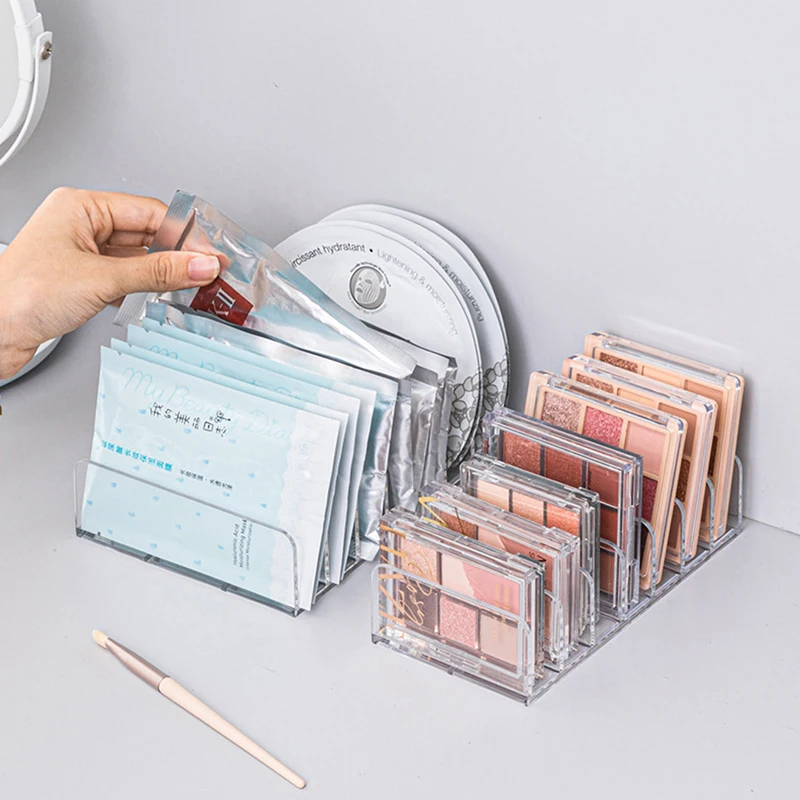Cosmetic Organizer Desktop Display Box - Multi-Compartment Makeup Storage Tray