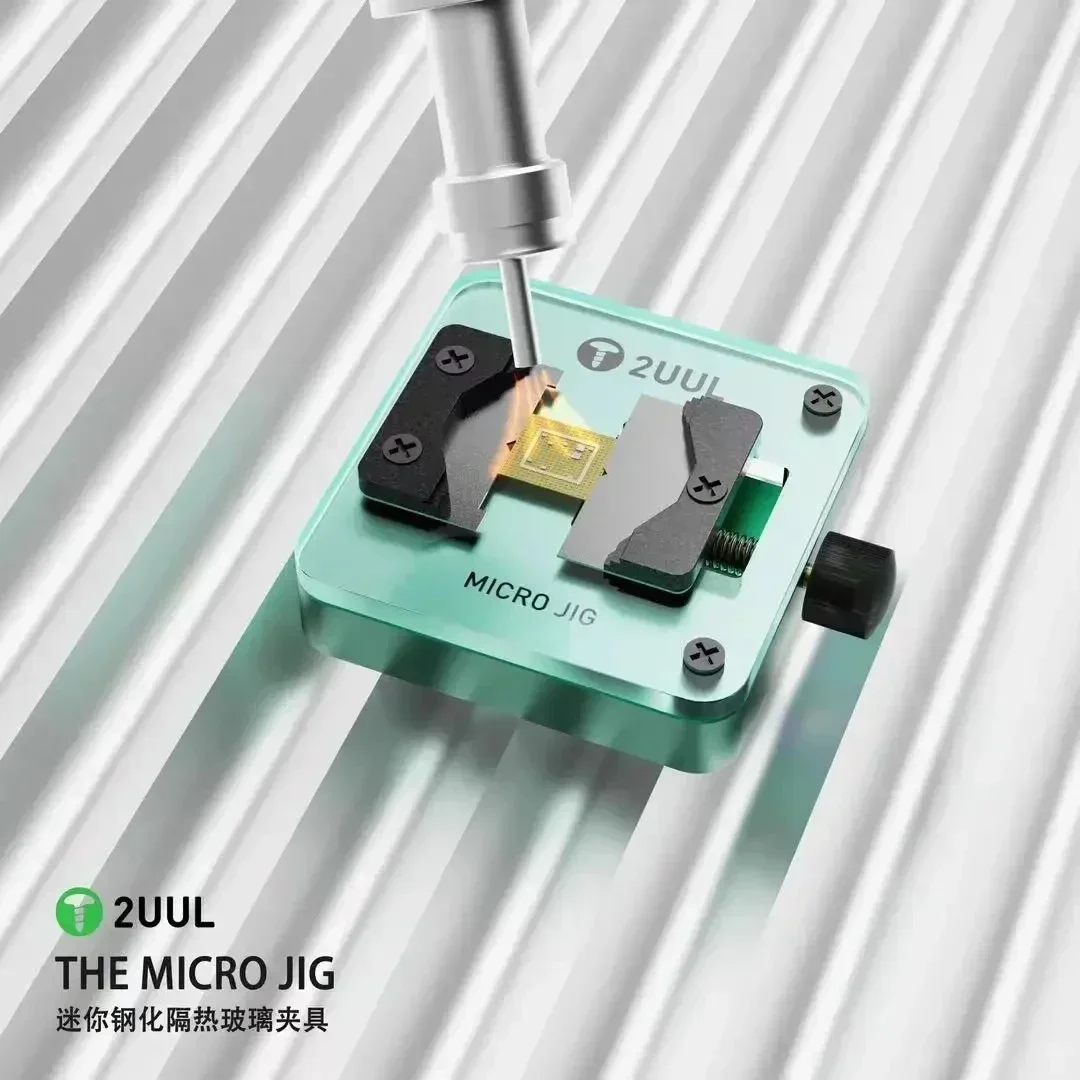 2UUL BH03 BH04 더 원 지그 모바일 폰 수리 홀더, 마더보드 칩 CPU IC 리볼링 도구용 열 차단 유리 클램프