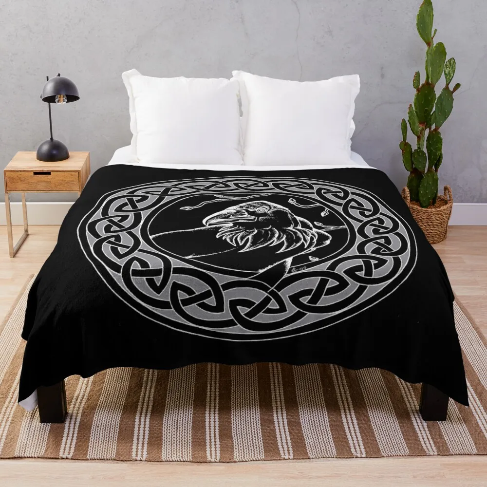 

The Raven Throw Blanket funny gift Fluffys Large Luxury Quilt Blankets