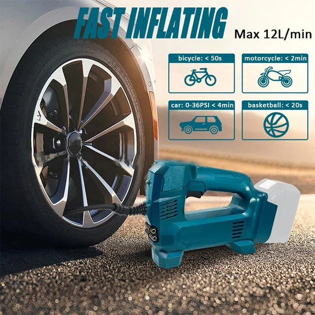 Schnur lose elektrische Luftpumpe für Makita 18V Lithium batterie Akku- Luftpumpe mit LED-Licht zum Reifen