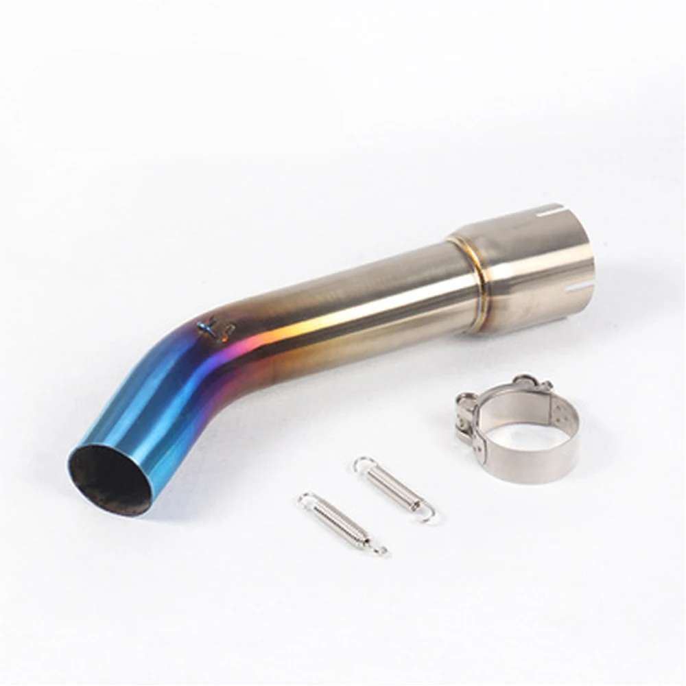 High-Performance Motorcycle Exhaust Slip-On Muffler with Mid Link Pipe