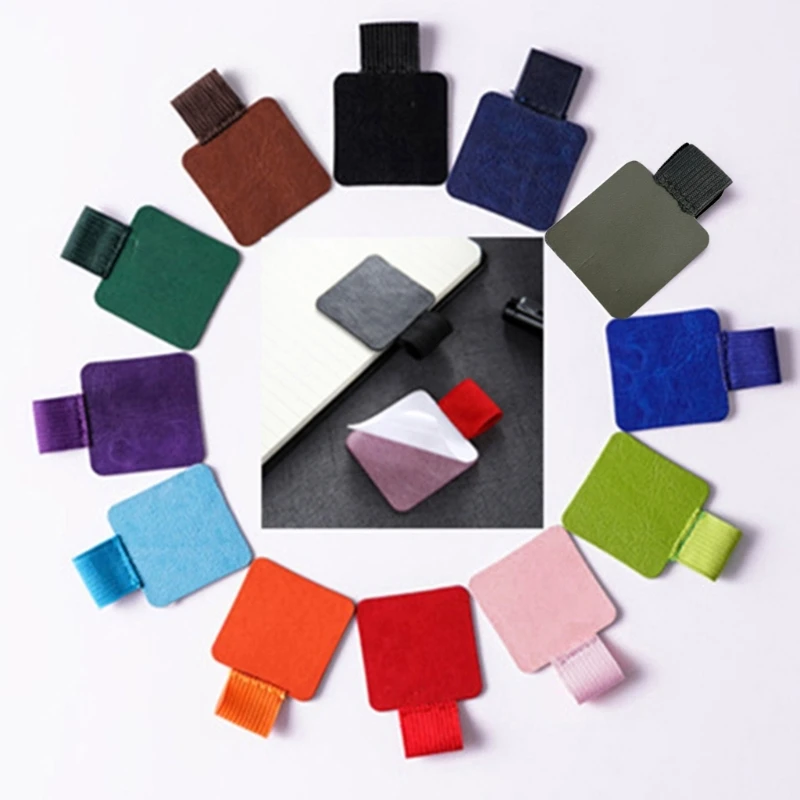 5 Pcs Leather Pen Loop Holder for Notebooks Journals Planners Tablet Case for pen pouch