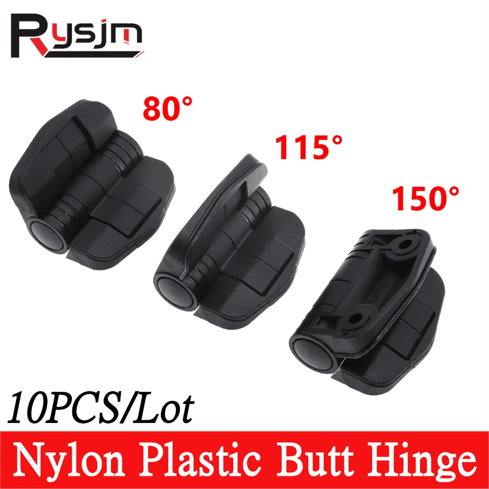 

4pcs 10pcs/set Black Nylon Plastic Butt Hinge For Electric Box Cabinet Industrial Box Door Bearing Butt Hinge Furniture Hardware