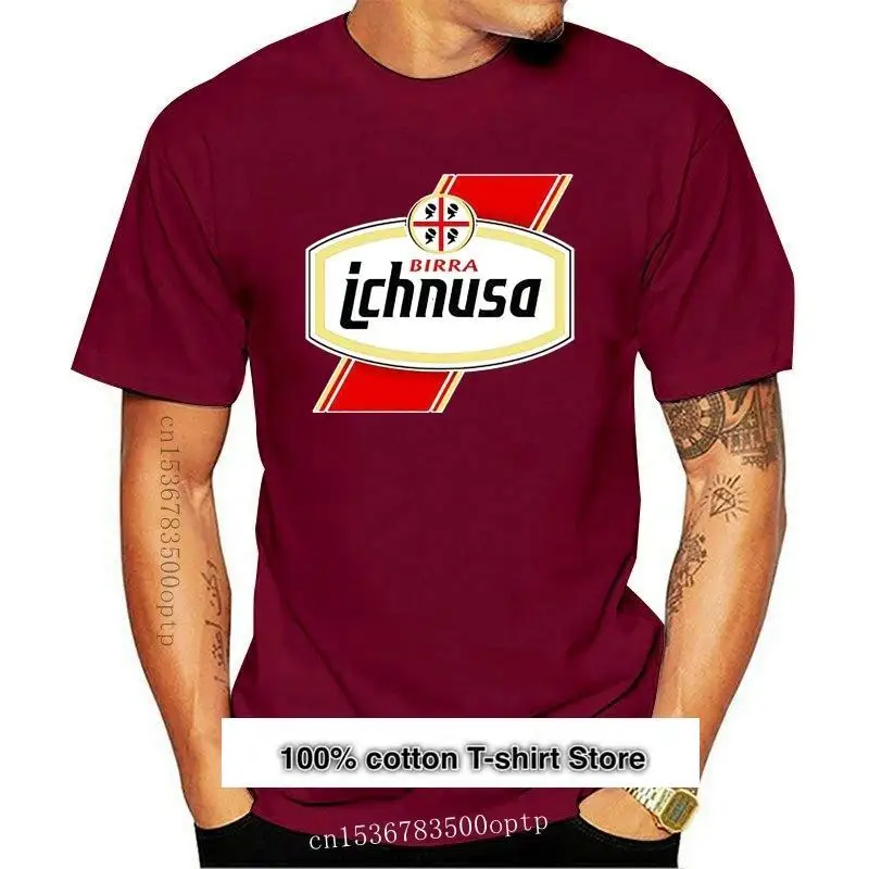 Camiseta Ichnusa Bira, Negra, Cerveza, Cerdeina, Italia, Alcool