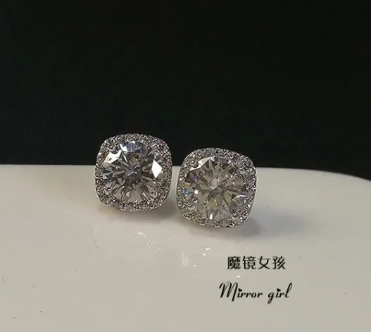 

DIWENFU Luxury Brand 925 Sterling Silver Wedding Stud Earring for Women Bohemia Diamond Silver 925 Jewelry Mujer Oreja Orecchini