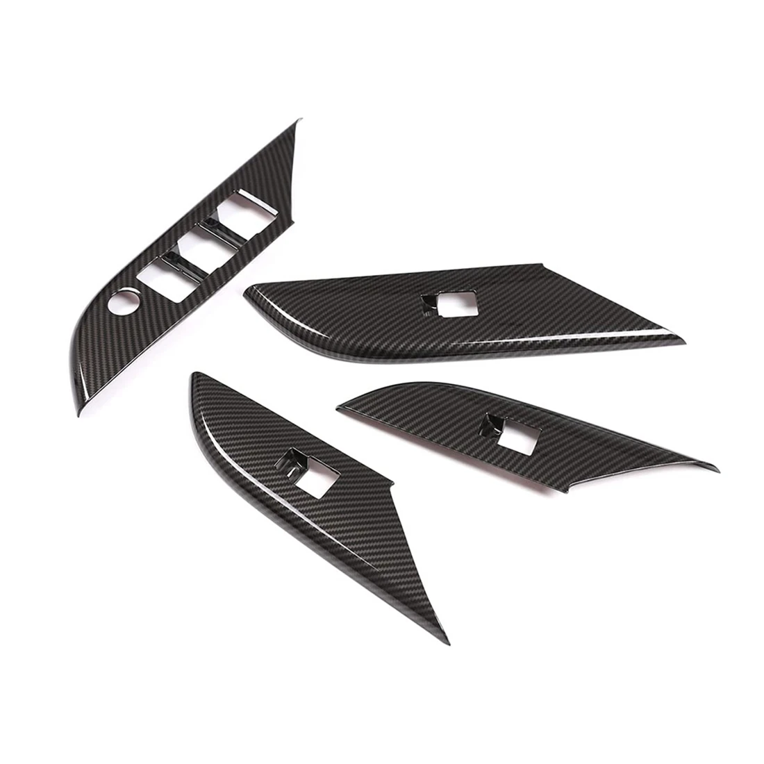 

Car Door Armrest Window Switch Panel Cover Trim for 2015 2016 2017 2018 2019 2020 2021 (ABS Carbon Fiber)