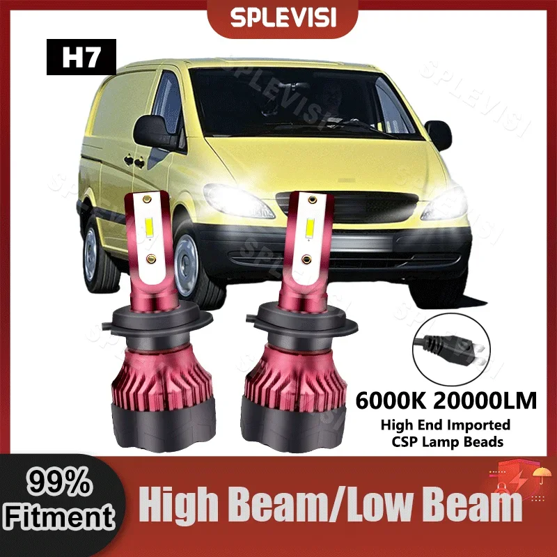 

2 шт., запасные лампы для передних фар Mercedes Vito W639 2003 2004 2005 2006 2007 2008 2009