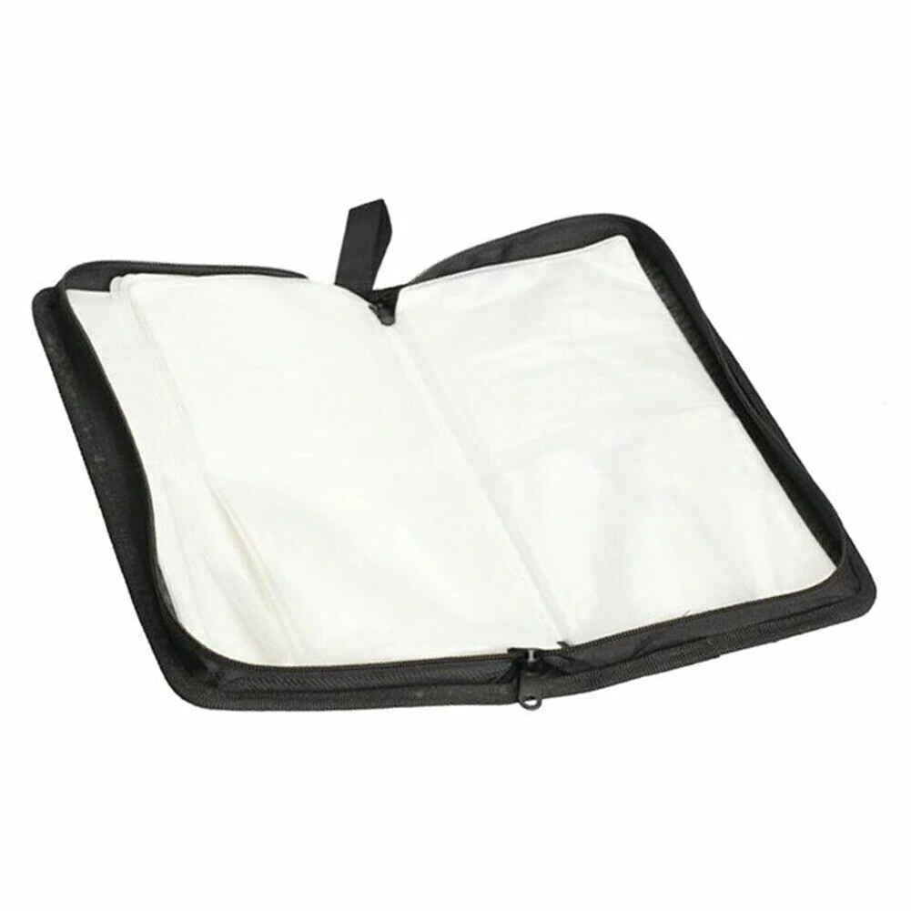 80pcs Capacity Portable Zipper DVD CD Holder CD/DVD Disc Carry Case Handbag Dustproof Storage Pouch Bag DVD VCD Wallet Organizer
