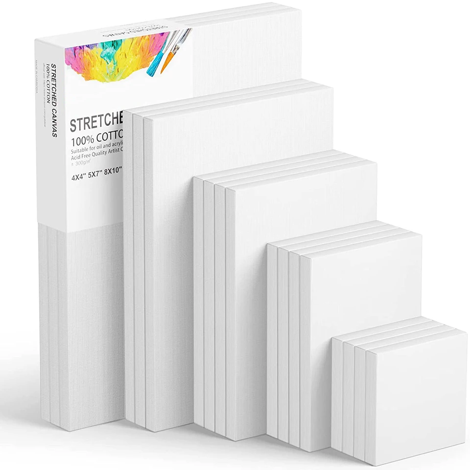 US Art Supply 24-Pack of 8 x 10, Professional Artist Quality Acid Free Canvas