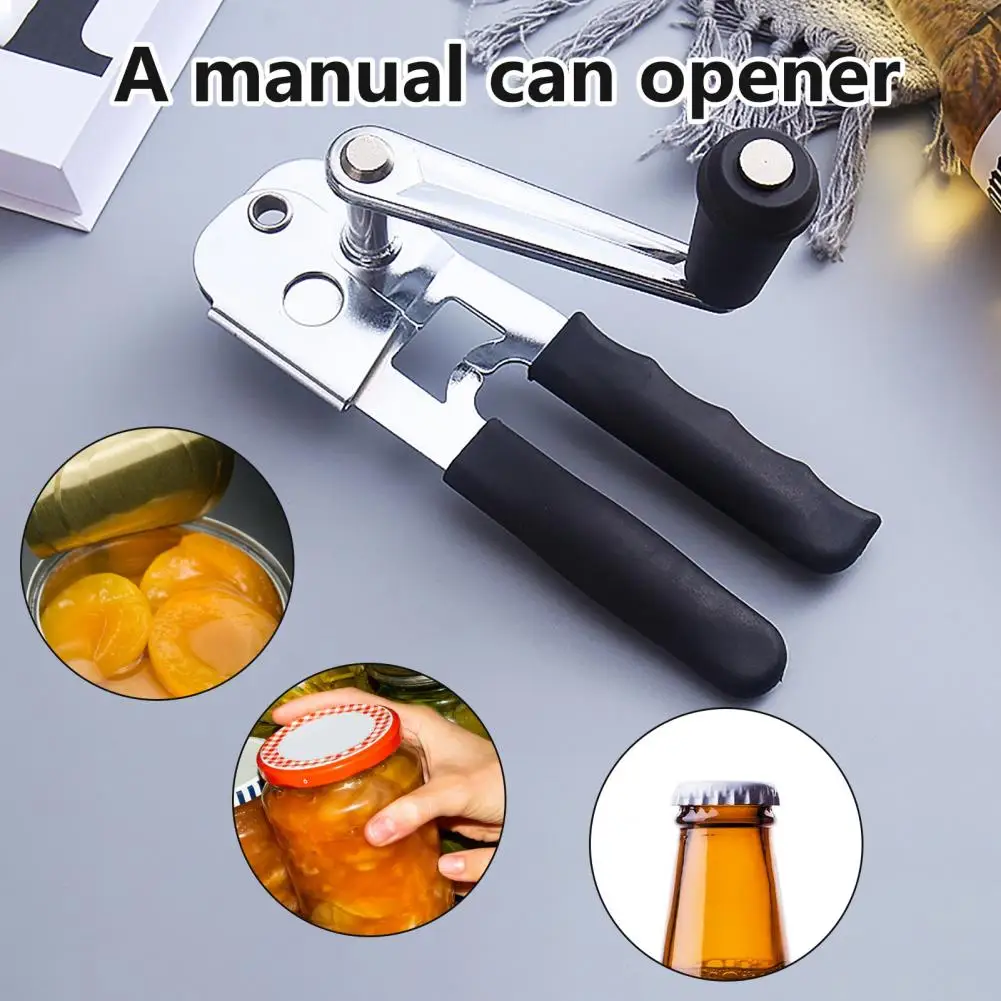 

Long Handle Opener Simple Operation Opener Heavy Duty Opener with Comfortable Grip 360 Degree Hand-cranking Handle Sharp Cutter