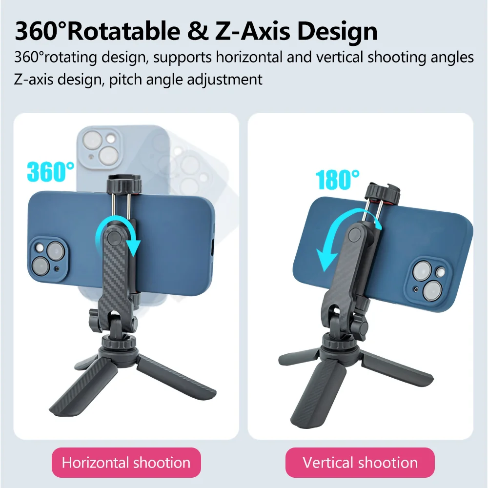 Phone Tripod Mount Holder for iPhone Camera 2 Cold Shoe Mobile Phone Clip for iPhone Android Sony Canon DJI Ronin Zhiyun Gimbals