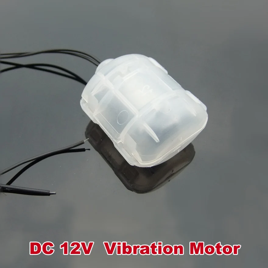 White Plastic Case DC 12V 5000RPM Vibrating Vibration Motor for Massage Cushion 