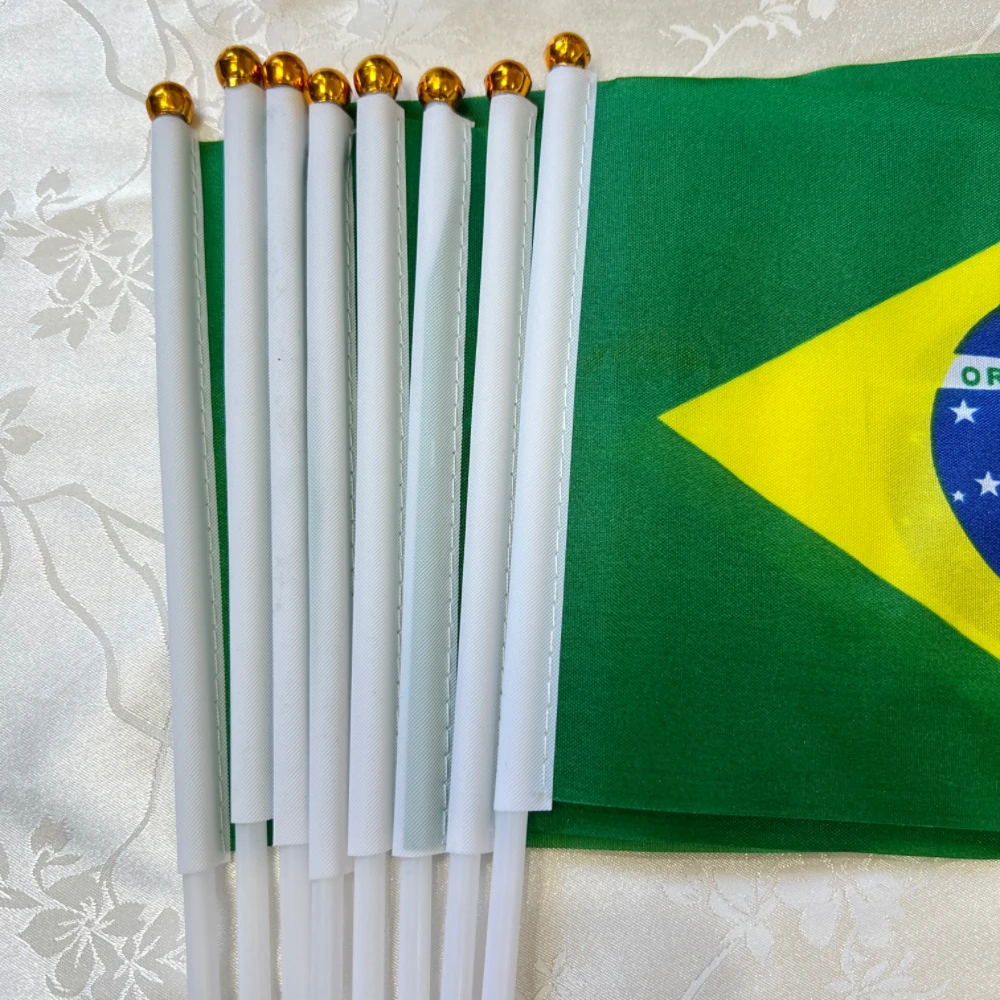 Brazil hand flag 14x21cm polyester print Brazil flag celebrating football fans flag - Image 5
