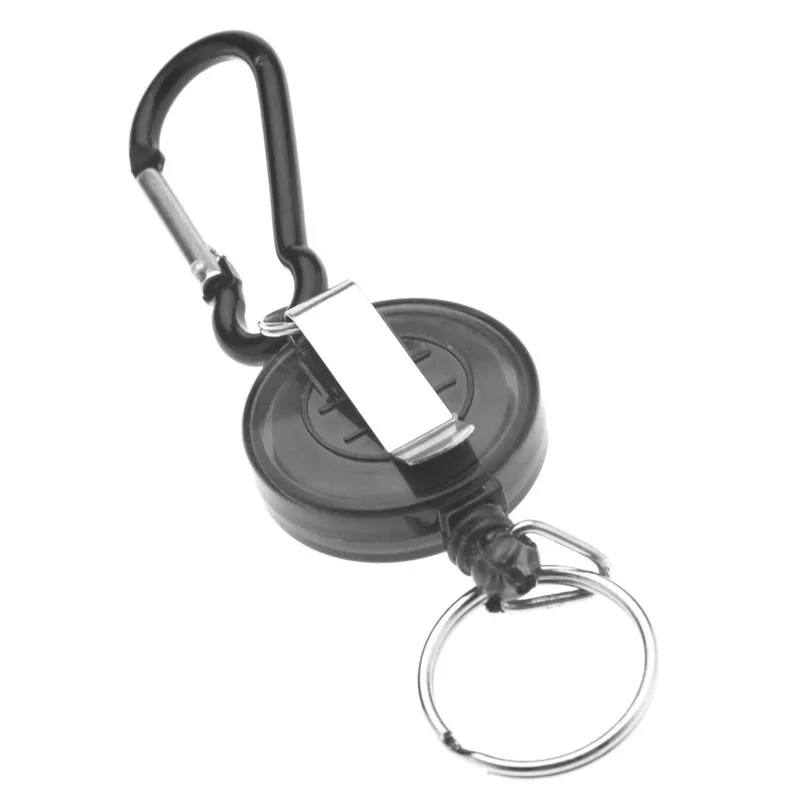 

1pc Retractable Keychain Badge Reel Easy Pull Badge Clip for Staff Badge Work Card Plastic ID Tag Name Badge Reels Clip Keyring