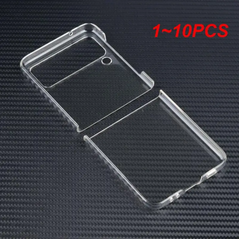 1 ~ 10 Pezzi Copertura Protettiva Guscio Paraurti Posteriore Trasparente Per Galaxy Z Flip 3 5G Custodia Per Galaxy Z Flip 3 Antiurto Tinta Unita