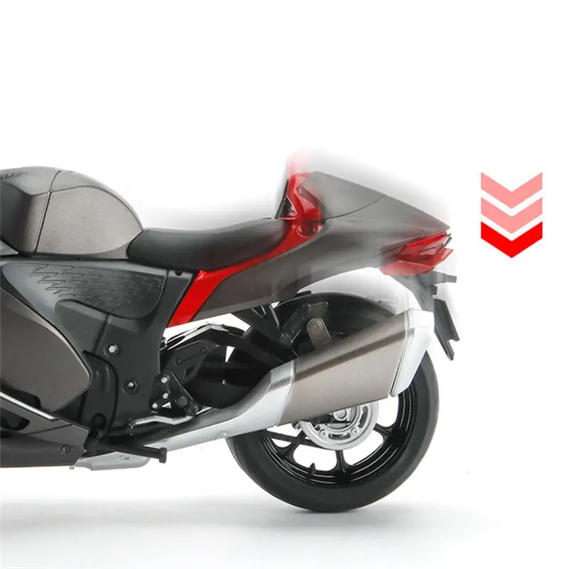 1:9 스즈키 하야부사 GSX-1300R 합금 레이싱 오토바이 모델 다이캐스트 금속 스트리트 스포츠 오토바이 모델 라이트 키즈 장난감 선물