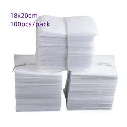 18x20cm100pcs Protective EPE Foam Insulation Sheet Cushioning Packaging White Color Packing Material Bubble Bag Film Wrap