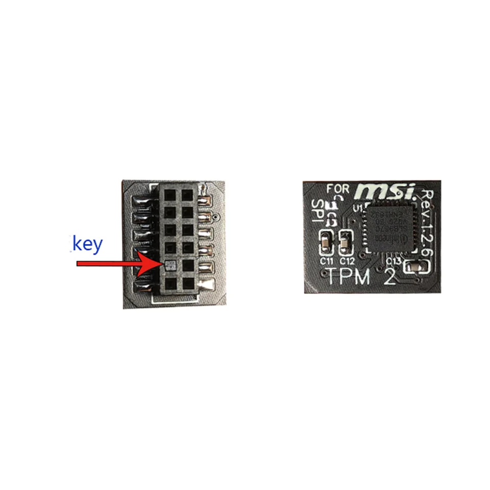 Buy TPM 2.0 Module 12Pin, SPI 12Pin TPM Module For MSI Motoard DDR4
