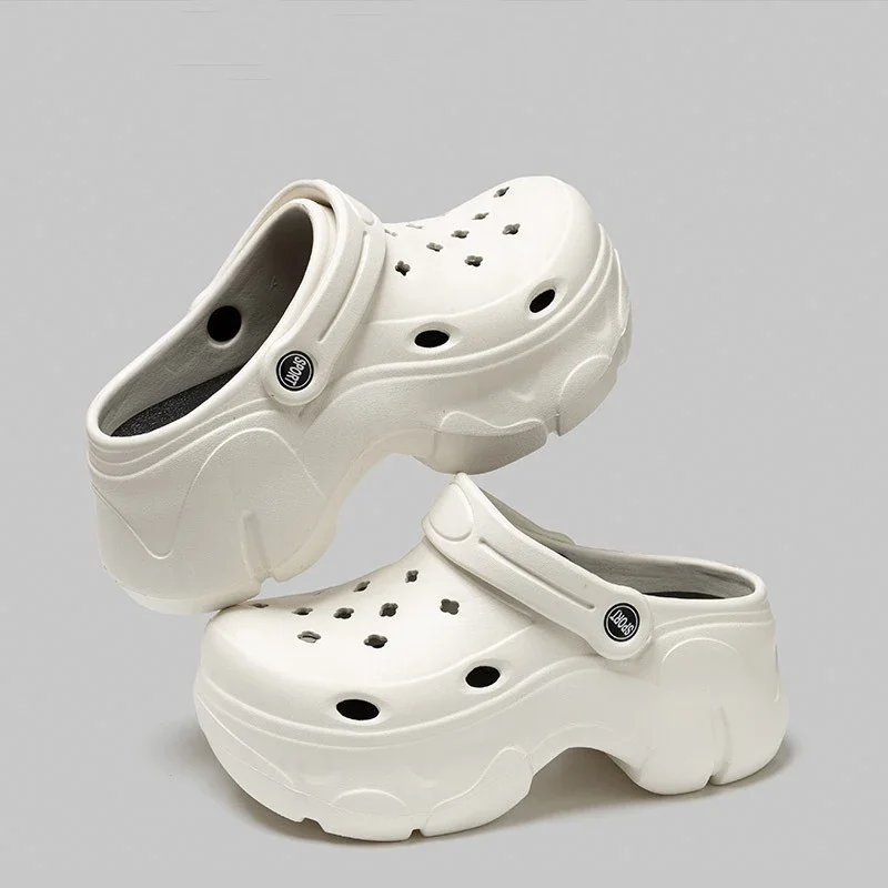Women Sandals Summer Soft Clogs Indoor Home Casual Non-slip Thick Heel Slipper Outdoor Wear Ladies Thick Sole Garden Slides