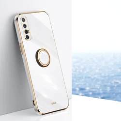 Luxury Square Plating Camera Protection Phone Case for Oppo Find X2 Neo and Reno3 Pro 5G (ZH 6D White)