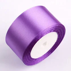 Versatile 25 - Yard Satin Ribbon - 36 Vibrant Colors for Crafts and Gift Wrapping (Purple)